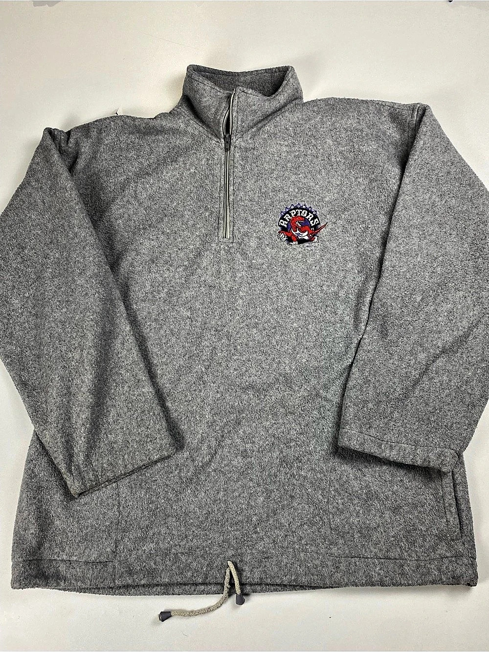 America's Favorites Vintage Toronto Raptors NBA 1/4 Zip Fleece Pullover Fleece -